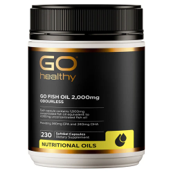 【新包装】【胶囊因天气原因融化不理赔】Go Healthy 高之源 无腥鱼油2000mg 深海鱼油230粒 保质期2028.1 【新包装】【胶囊因天气原因融化不理赔】Go Healthy 高之源 无腥鱼油2000mg 深海鱼油230粒 保质期2028.1